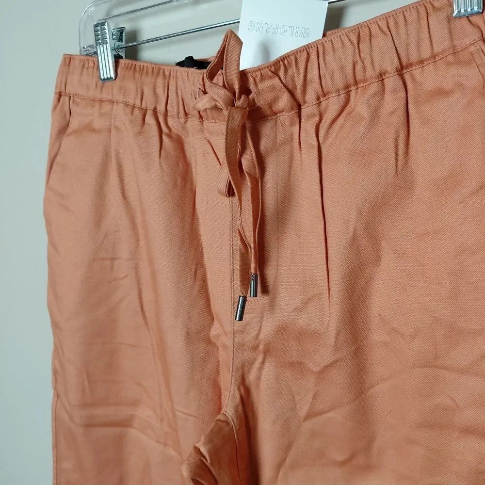 Wildfang The Essential Drawstring Pant Light orange Extra Small NWT - Picture 3 of 10